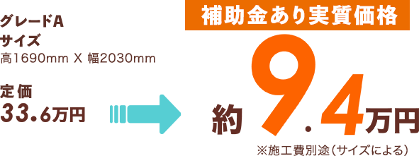 [補助金あり実質価格]約12.2万円